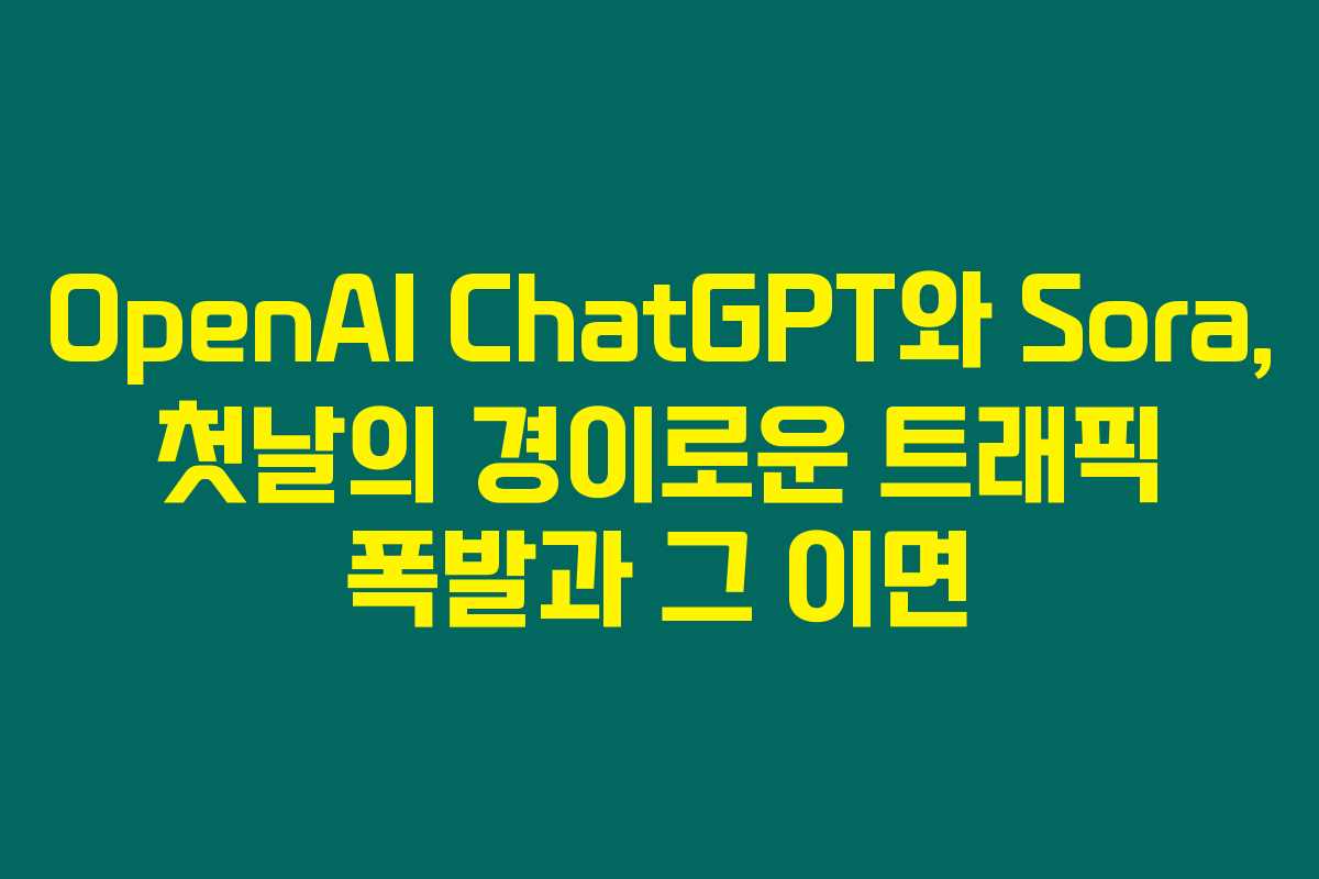 OpenAI ChatGPT와 Sora, 첫날의 경이로운 트래픽 폭발과 그 이면 OpenAI ChatGPT와 Sora, 첫날의 경이로운 트래픽 폭발과 그 이면