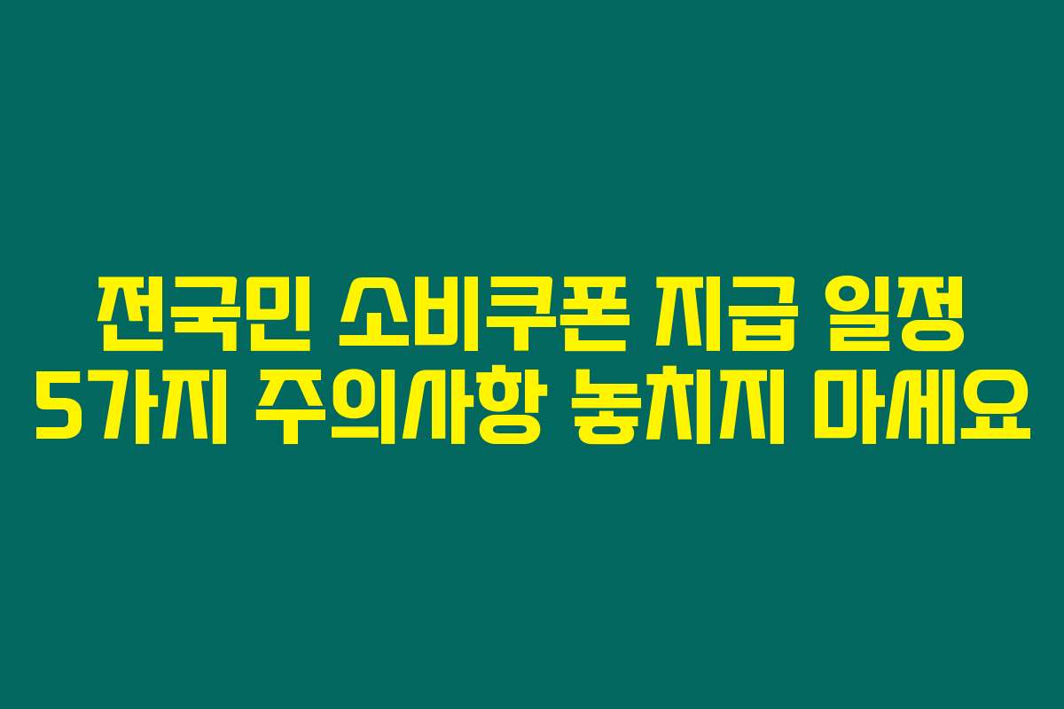 전국민 소비쿠폰 지급 일정 5가지 주의사항 놓치지 마세요 전국민 소비쿠폰 지급 일정 5가지 주의사항 놓치지 마세요