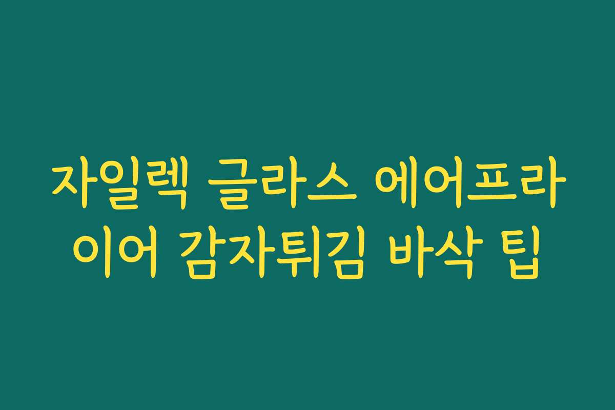 자일렉 글라스 에어프라이어 감자튀김 바삭 팁