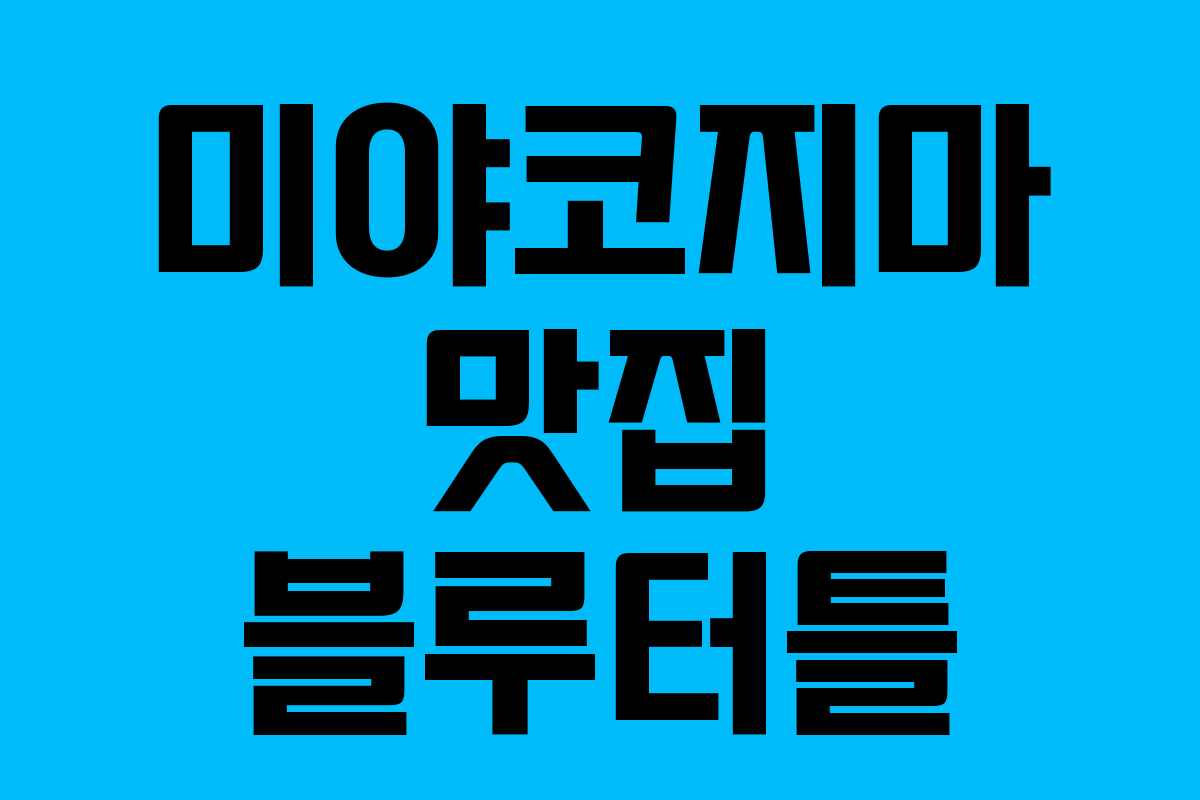 미야코지마 맛집 블루터틀