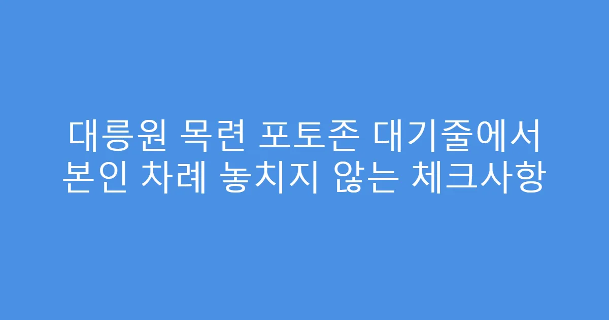 대릉원 목련 포토존 대기줄에서 본인 차례 놓치지 않는 체크사항