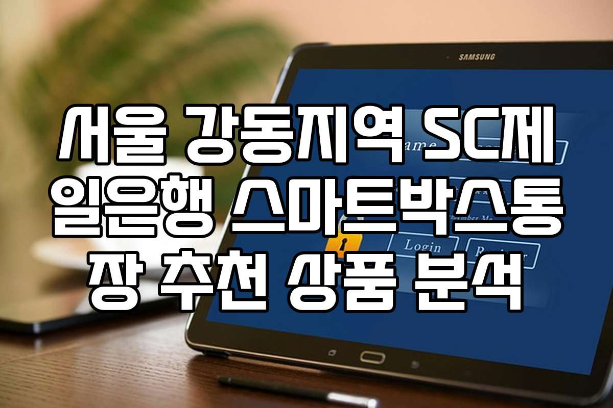 서울 강동지역 SC제일은행 스마트박스통장 추천 상품 분석