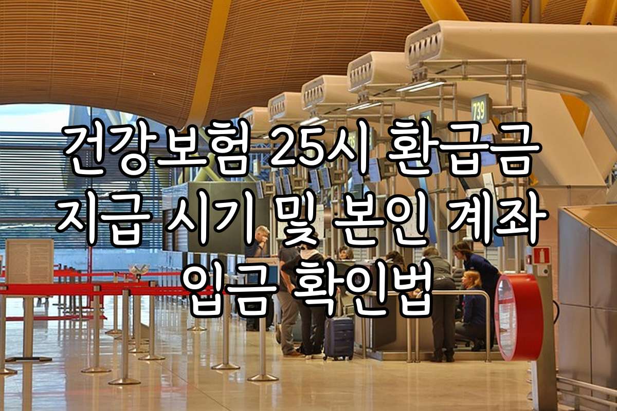 건강보험 25시 환급금 지급 시기 및 본인 계좌 입금 확인법