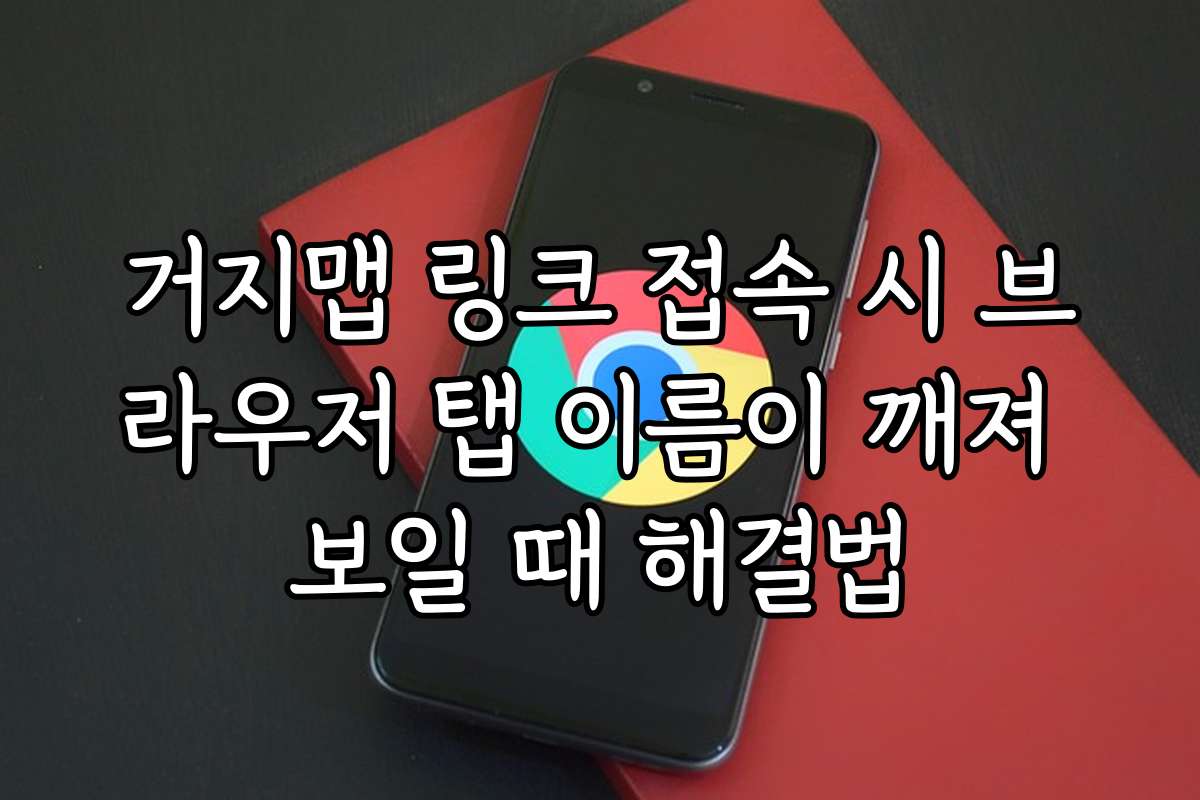 거지맵 링크 접속 시 브라우저 탭 이름이 깨져 보일 때 해결법