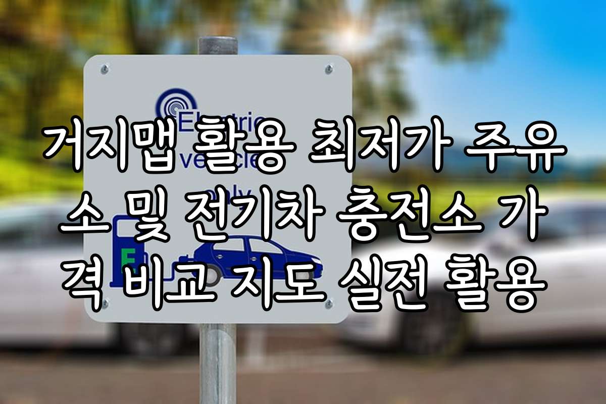 거지맵 활용 최저가 주유소 및 전기차 충전소 가격 비교 지도 실전 활용