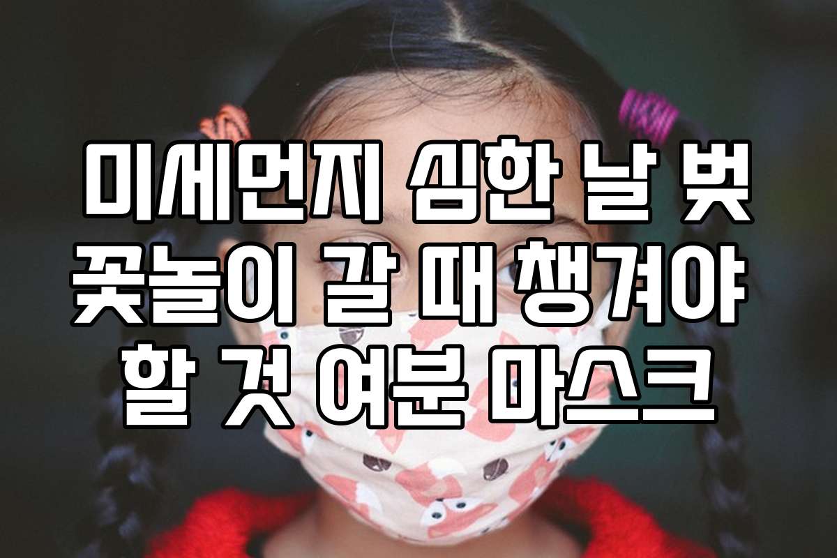 미세먼지 심한 날 벚꽃놀이 갈 때 챙겨야 할 것 여분 마스크