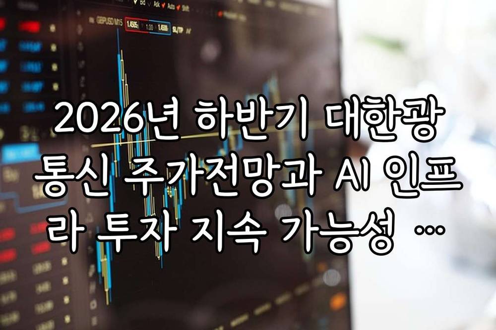 2026년 하반기 대한광통신 주가전망과 AI 인프라 투자 지속 가능성 검토