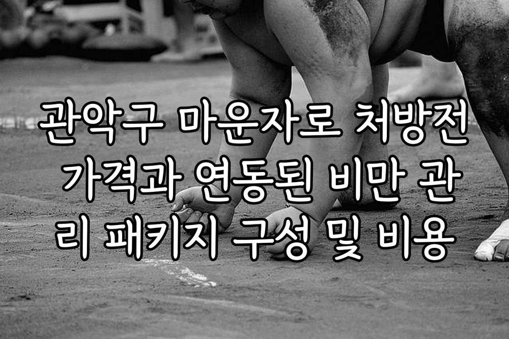 관악구 마운자로 처방전 가격과 연동된 비만 관리 패키지 구성 및 비용