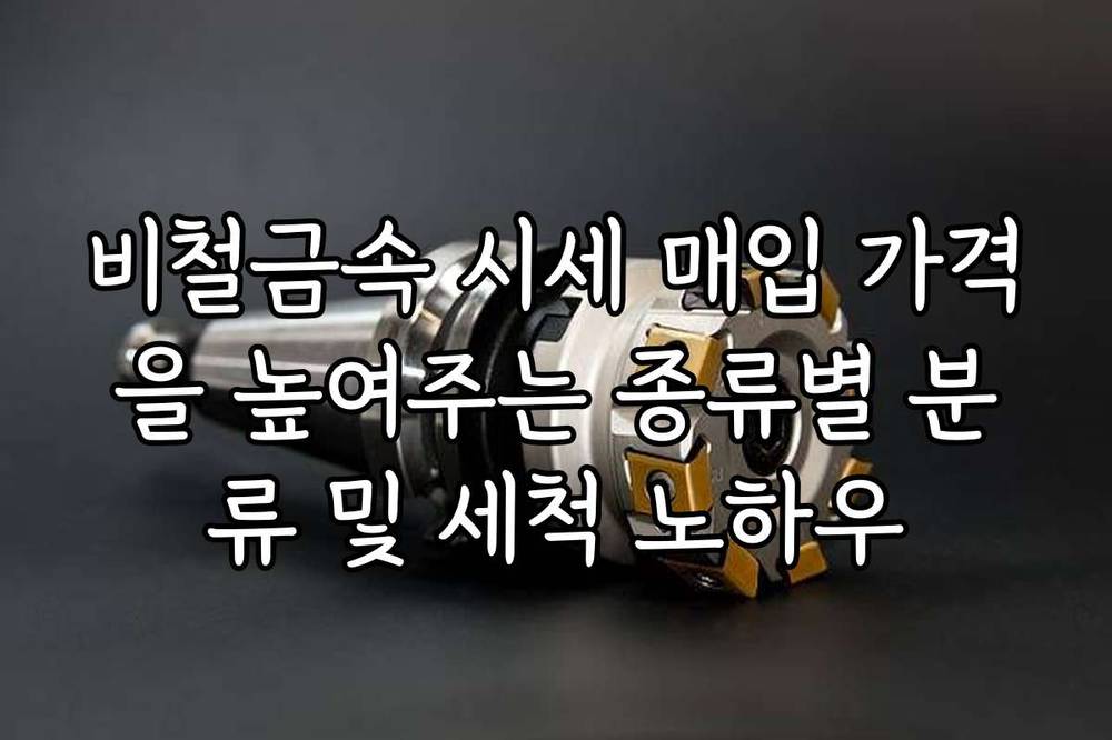 비철금속 시세 매입 가격을 높여주는 종류별 분류 및 세척 노하우