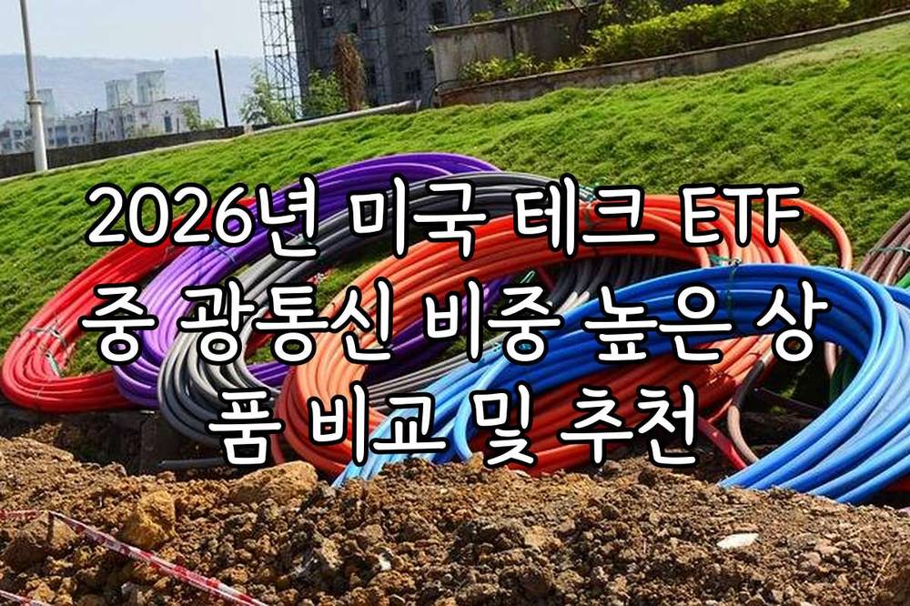 2026년 미국 테크 ETF 중 광통신 비중 높은 상품 비교 및 추천