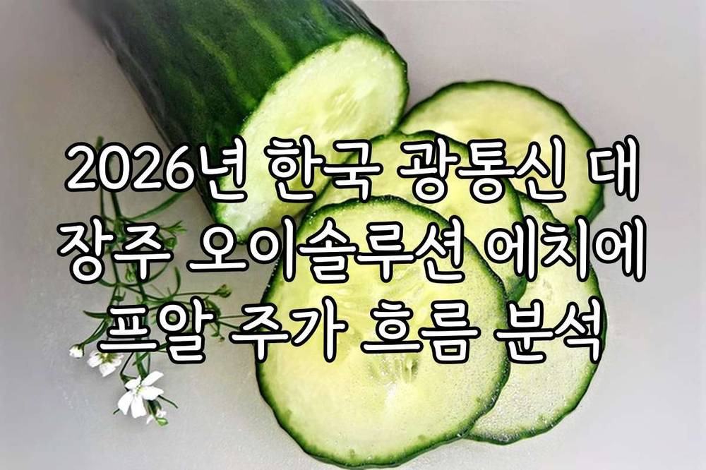 2026년 한국 광통신 대장주 오이솔루션 에치에프알 주가 흐름 분석