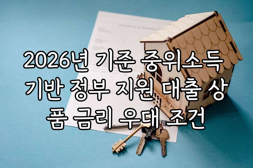 2026년 기준 중위소득 기반 정부 지원 대출 상품 금리 우대 조건