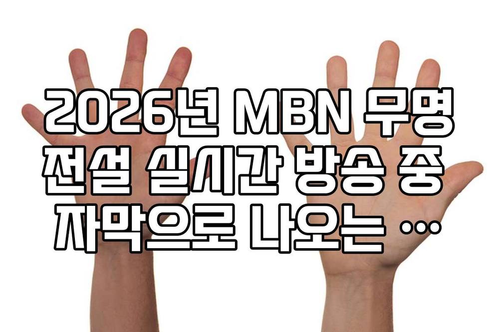 2026년 MBN 무명전설 실시간 방송 중 자막으로 나오는 투표 번호