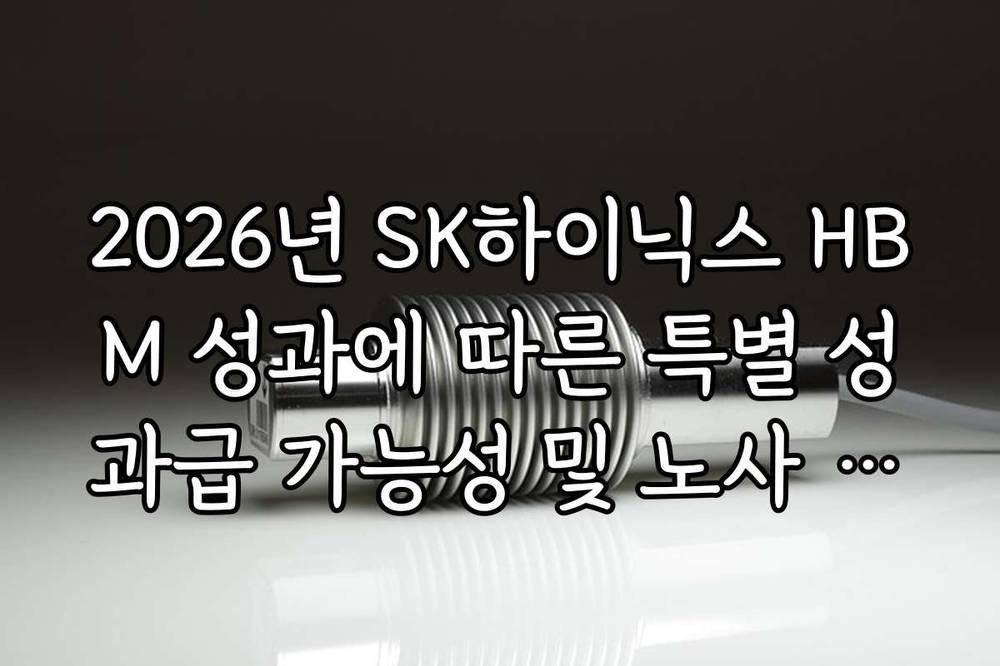 2026년 SK하이닉스 HBM 성과에 따른 특별 성과급 가능성 및 노사 협의 현황