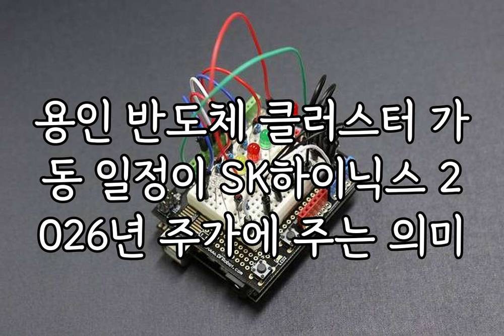 용인 반도체 클러스터 가동 일정이 SK하이닉스 2026년 주가에 주는 의미