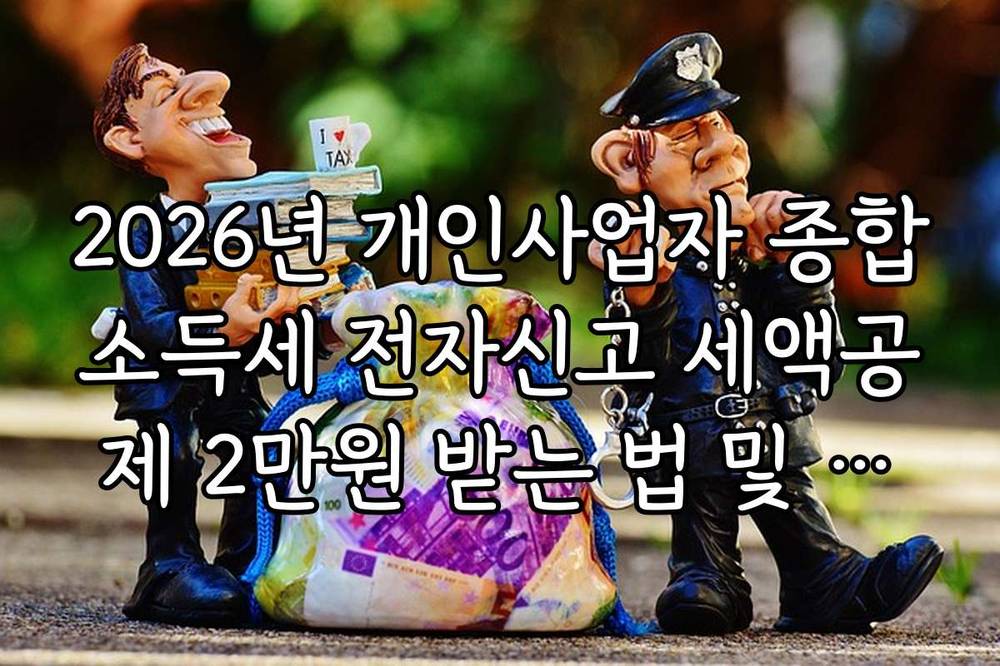 2026년 개인사업자 종합소득세 전자신고 세액공제 2만원 받는 법 및 절차