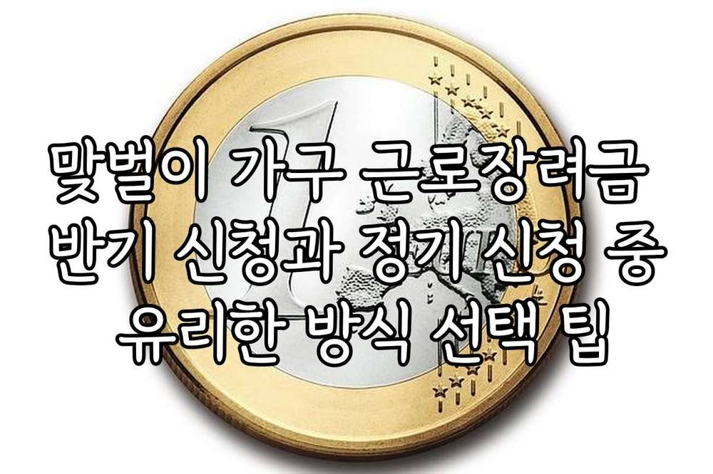 맞벌이 가구 근로장려금 반기 신청과 정기 신청 중 유리한 방식 선택 팁