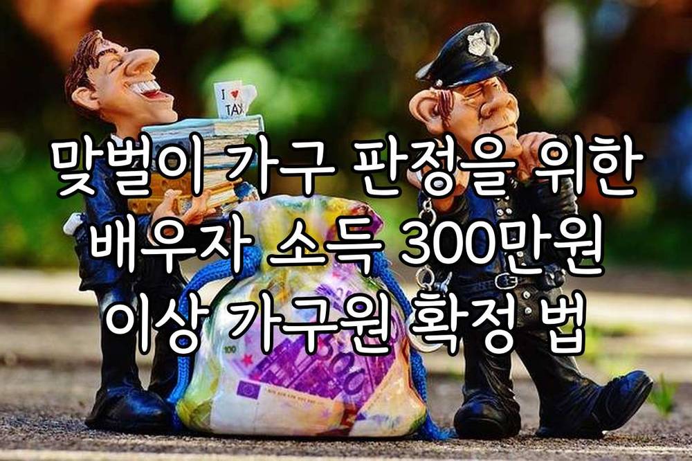 맞벌이 가구 판정을 위한 배우자 소득 300만원 이상 가구원 확정 법