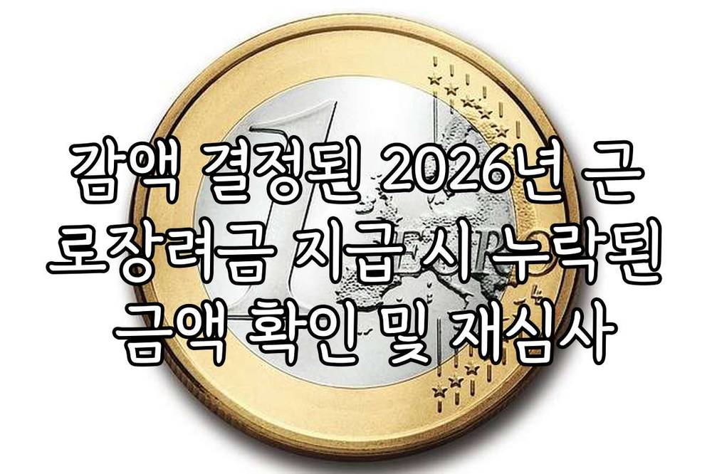 감액 결정된 2026년 근로장려금 지급 시 누락된 금액 확인 및 재심사