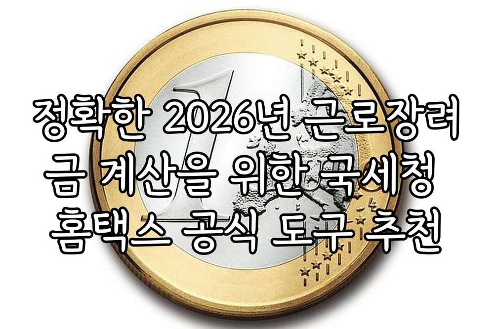 정확한 2026년 근로장려금 계산을 위한 국세청 홈택스 공식 도구 추천