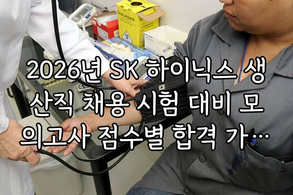 2026년 SK 하이닉스 생산직 채용 시험 대비 모의고사 점수별 합격 가능성