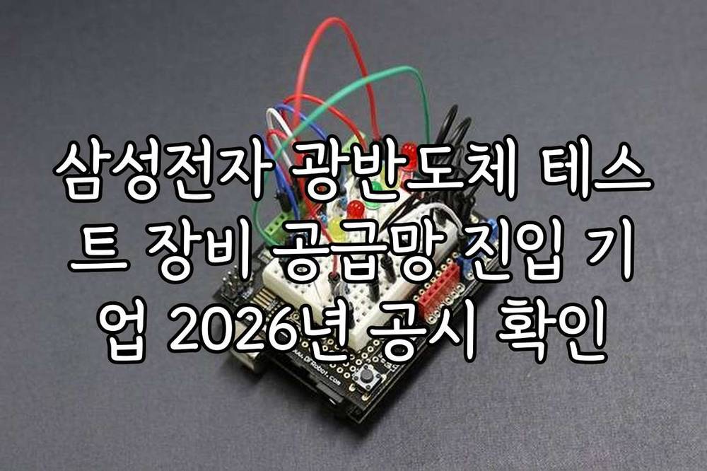 삼성전자 광반도체 테스트 장비 공급망 진입 기업 2026년 공시 확인
