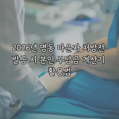 2026년 명동 마운자 처방전 발급 시 본인 부담금 계산기 활용법