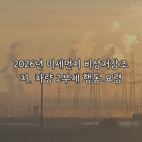 2026년 미세먼지 비상저감조치, 차량 2부제 행동 요령