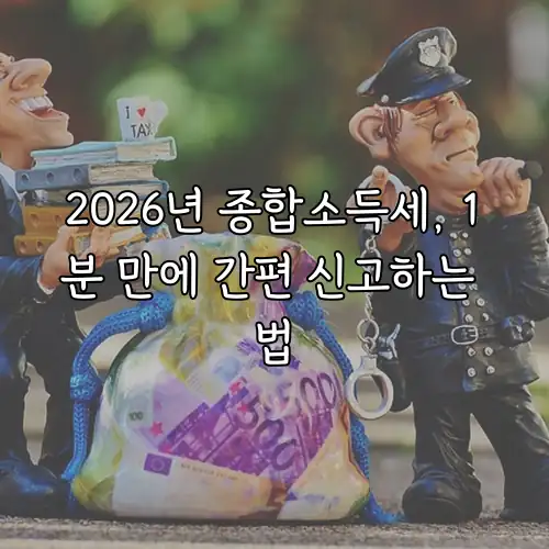 2026년 종합소득세, 1분 만에 간편 신고하는 법