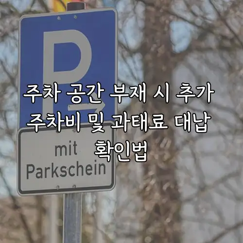 주차 공간 부재 시 추가 주차비 및 과태료 대납 확인법