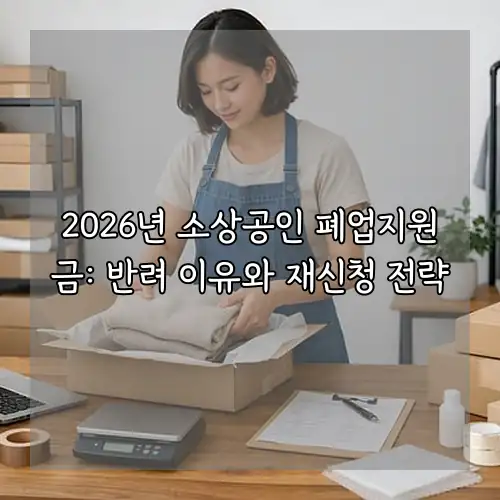 2026년 소상공인 폐업지원금: 반려 이유와 재신청 전략