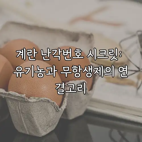 계란 난각번호 시크릿: 유기농과 무항생제의 연결고리