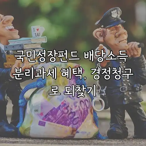 국민성장펀드 배당소득 분리과세 혜택, 경정청구로 되찾기