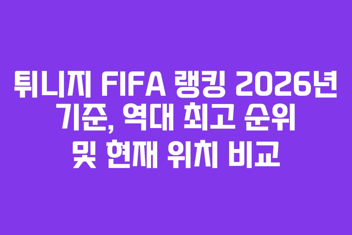 튀니지-FIFA-랭킹-2026년-기준,-역대-최고-순위-및-현재-위치-비교